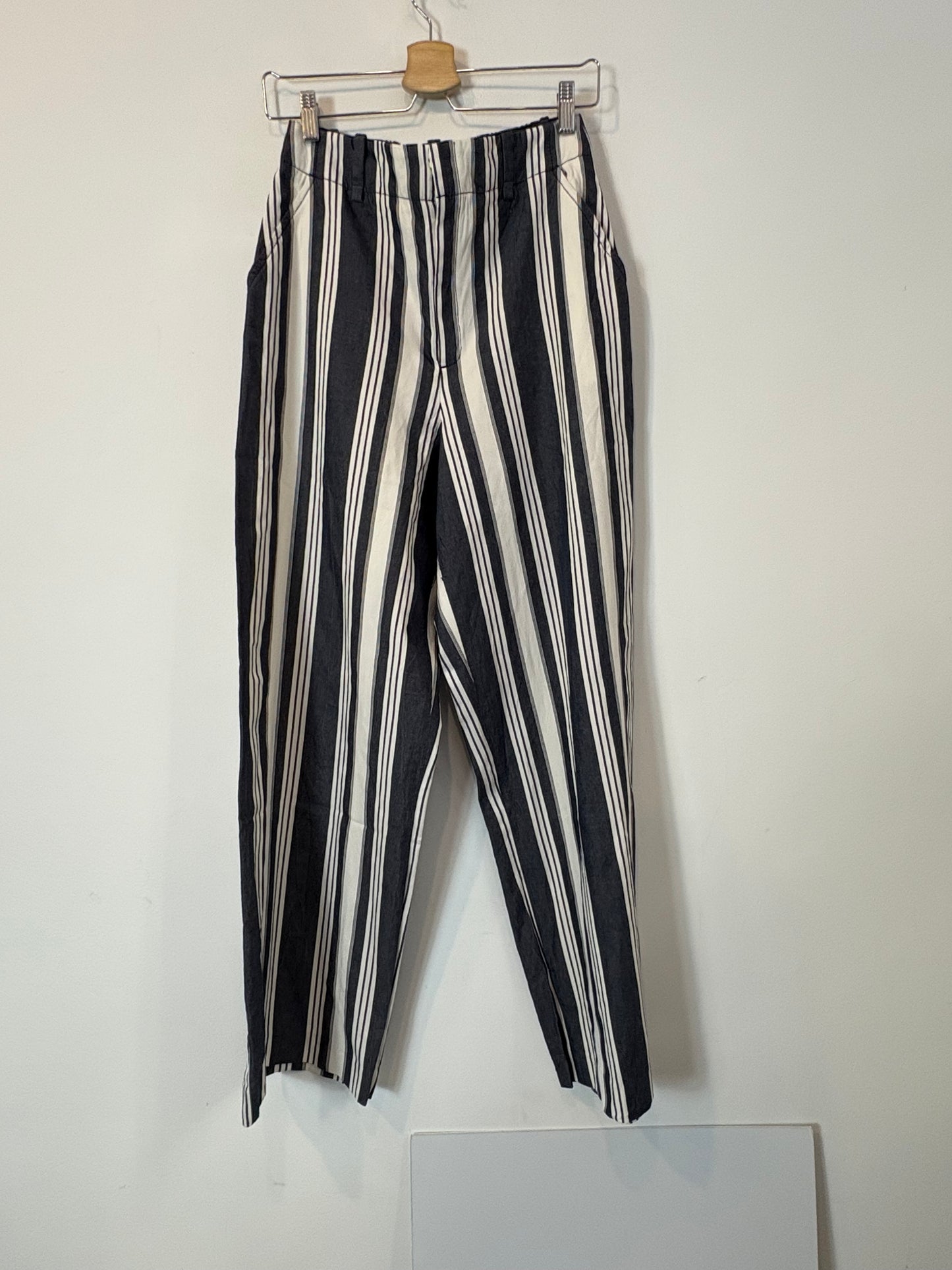 MASSIMO DUTTI. Pantalón azul rayas mezcla