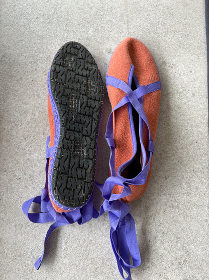 FLABELUS. Bailarina lino lazos en teja