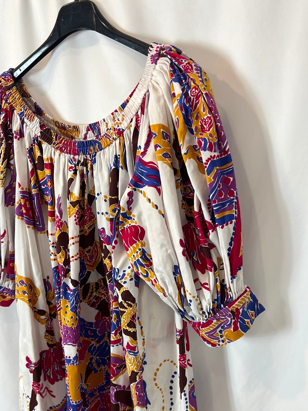 YVES SAINT LAUREN. Printed midi dress TS/M