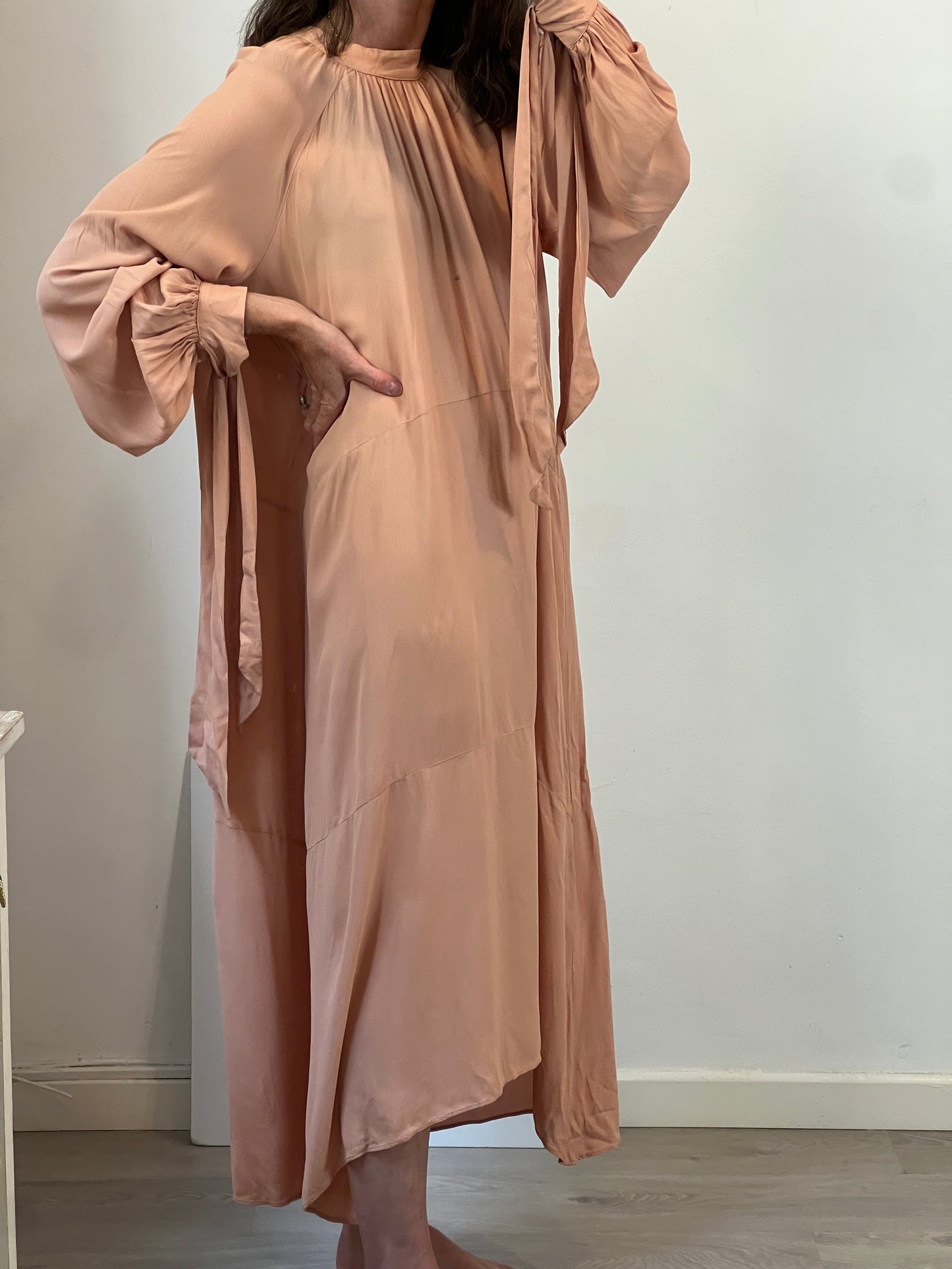 OTRAS. Vestido fluido salmon TU(s)