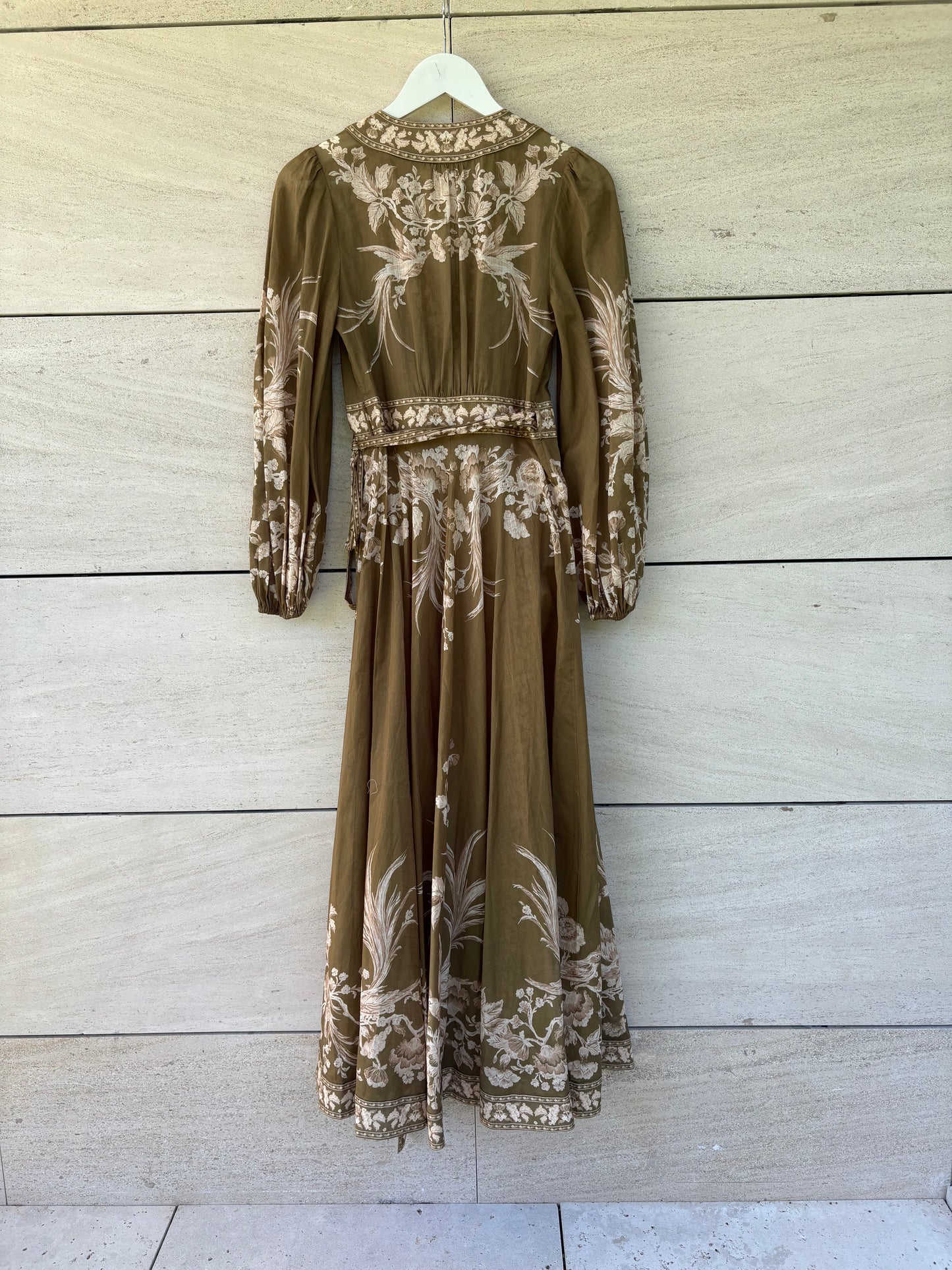 ZIMMERMANN. Vestido midi cruzado estampado floral