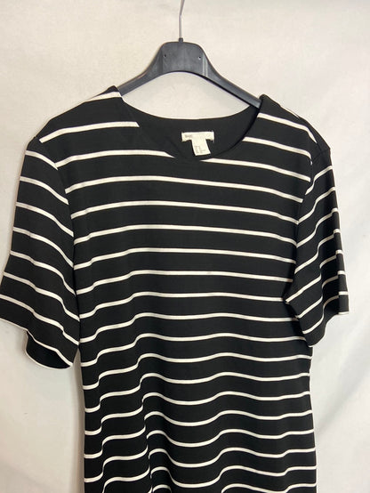 H&M. Vestido midi rayas T. XL