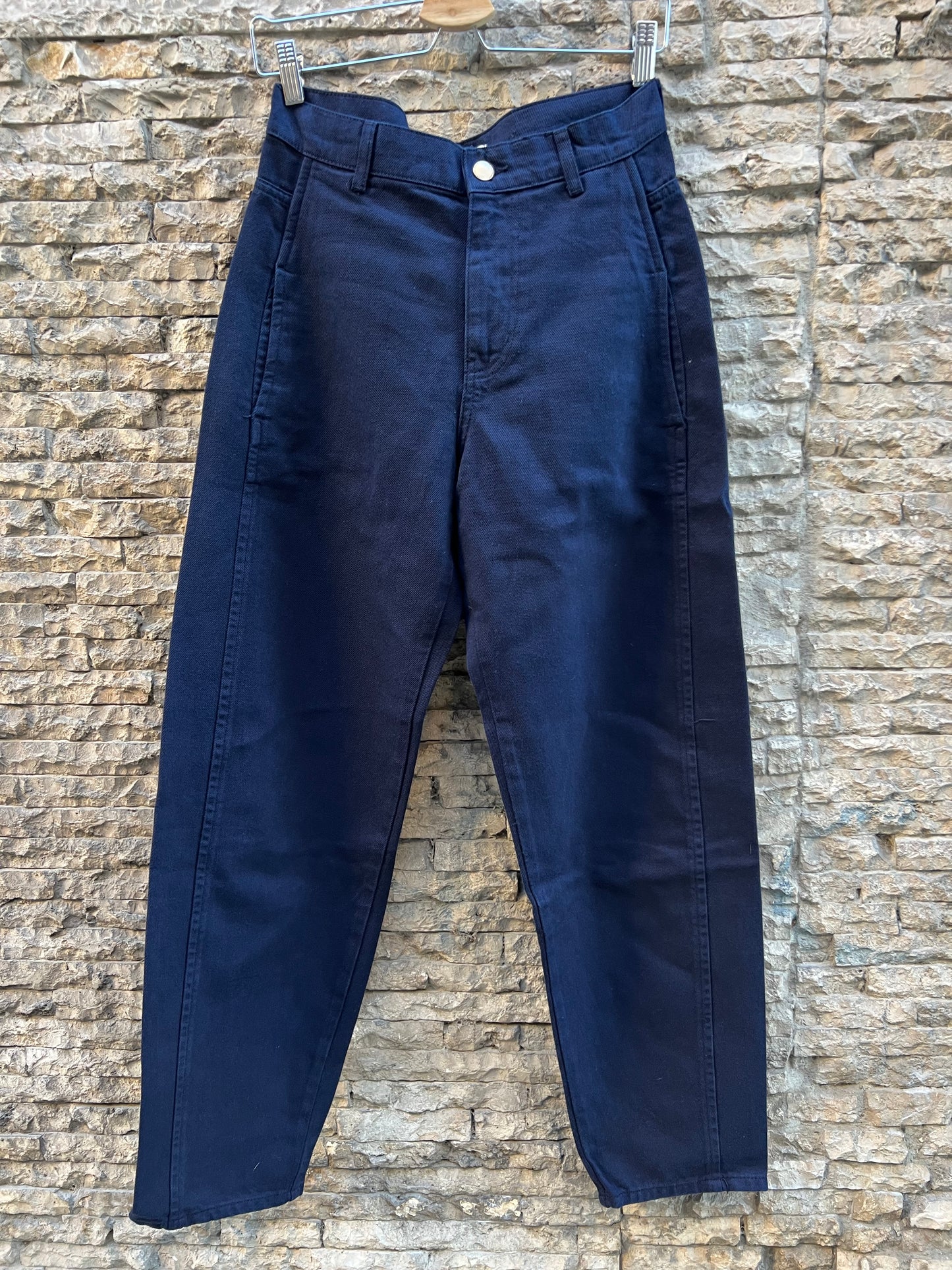ZARA. Denim azul marino recto. T 34 (S)