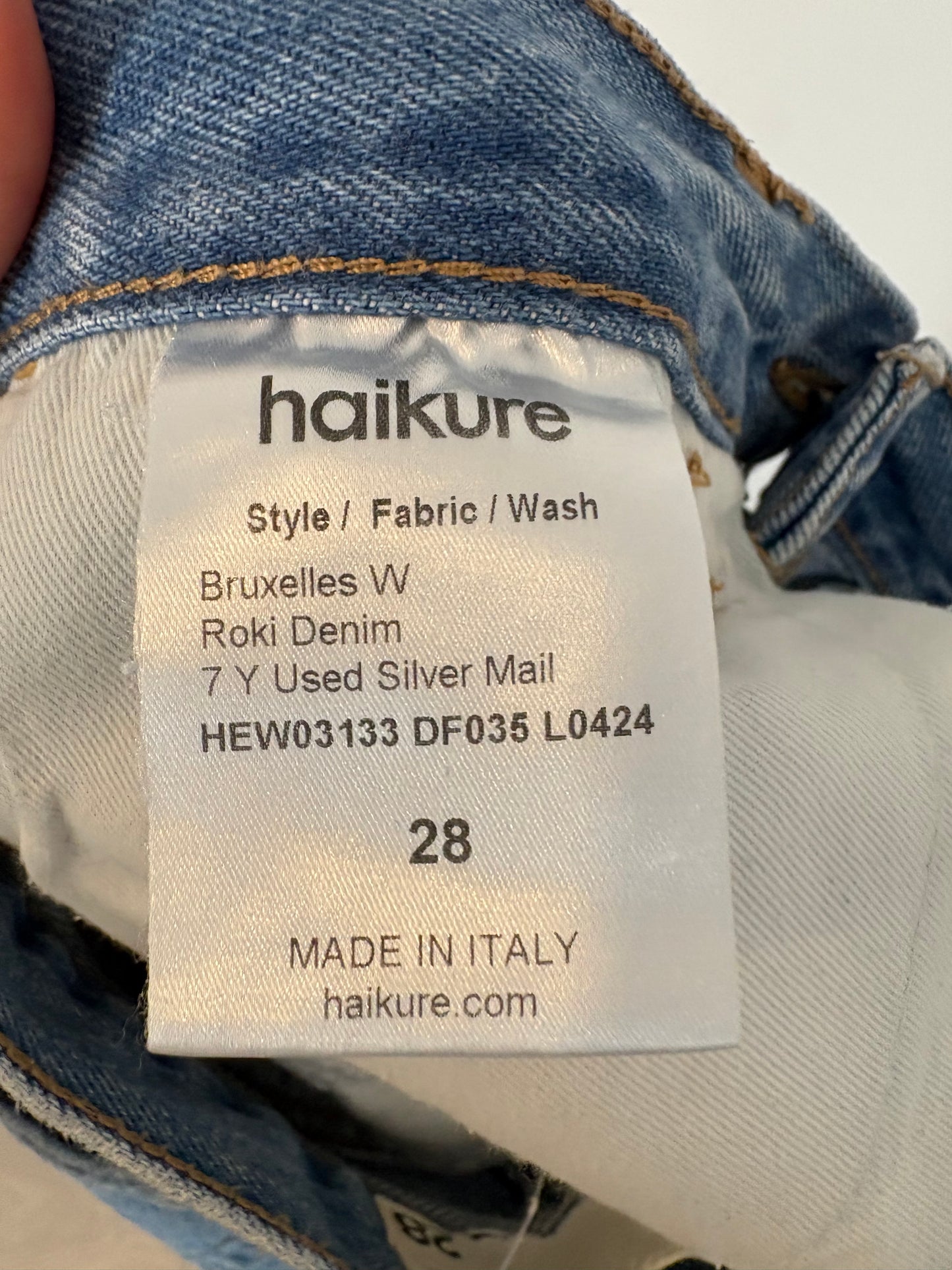 HAIKURE. Denim recto detalles plateados