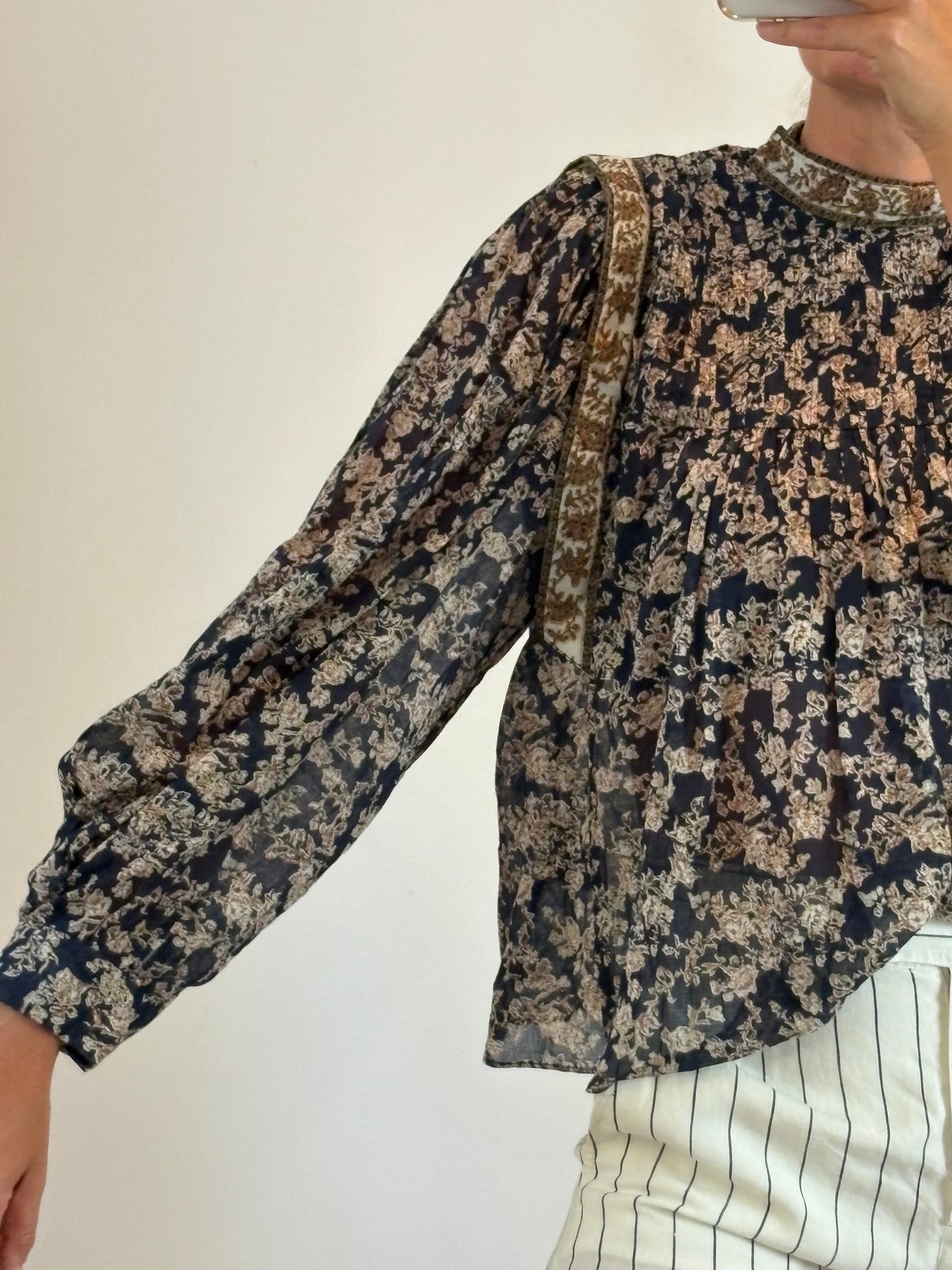 ISABEL MARANT ÉTOILE. Blusa estampada detalles. T 34 (S)