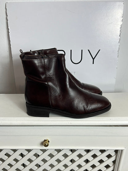 MIMAO. Botones marrones piel. T 38