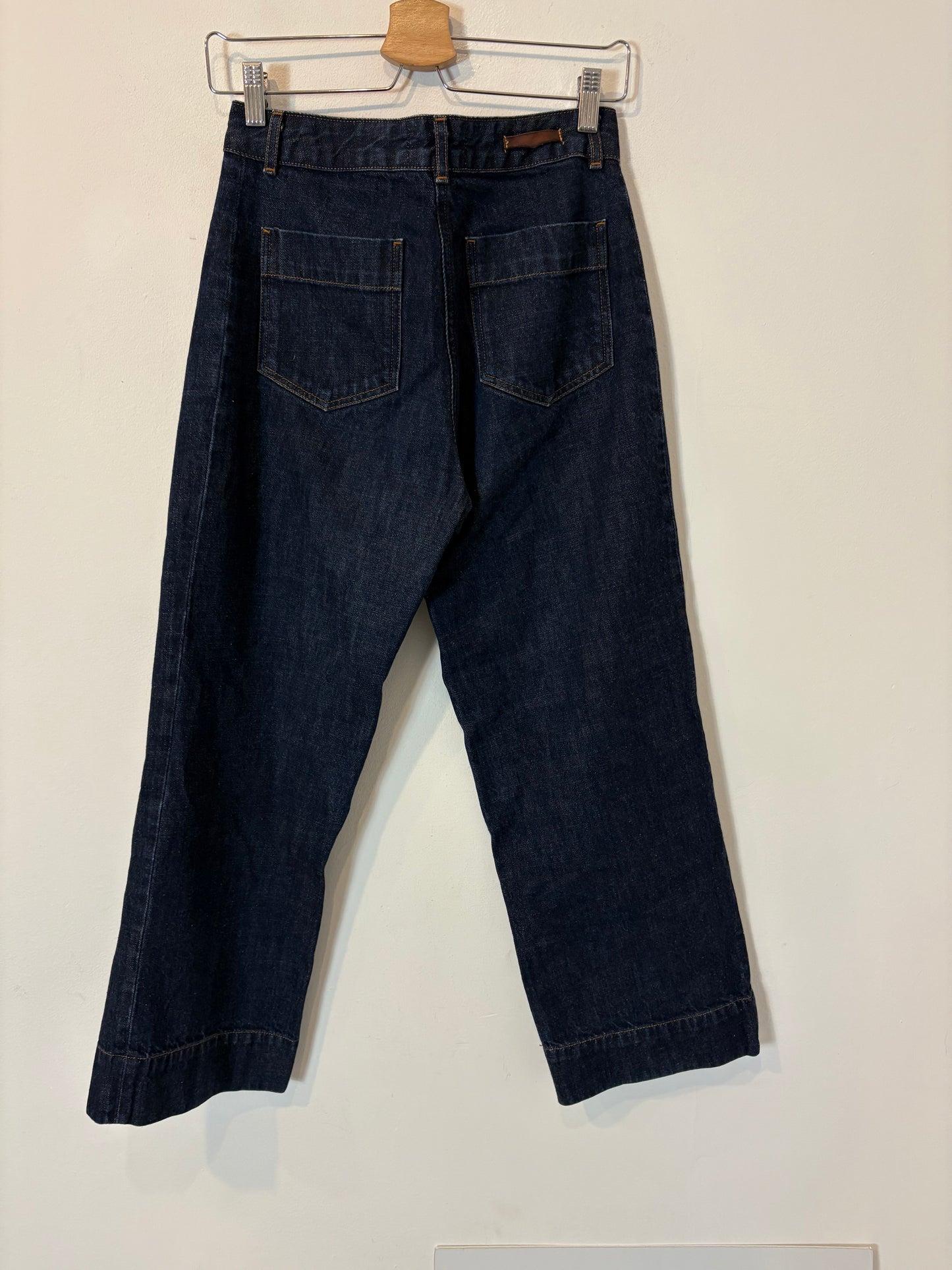 SESSUN: Denim recto bolsillos azul oscuro