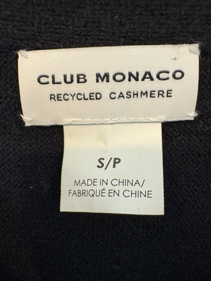 CLUB MÓNACO. Jersey negro cashmere detalle cuello. T S