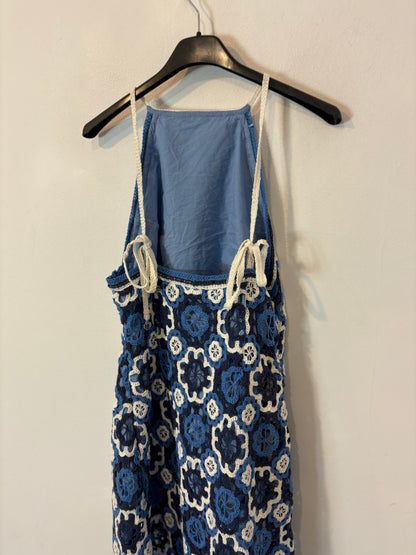 MAJE. Vestido largo crochet halter