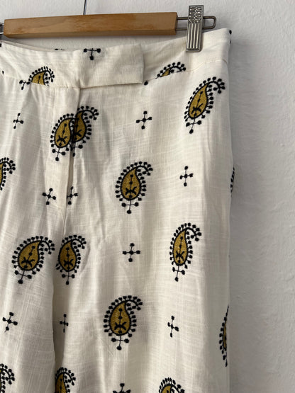 ZARA. White embroidered set TM