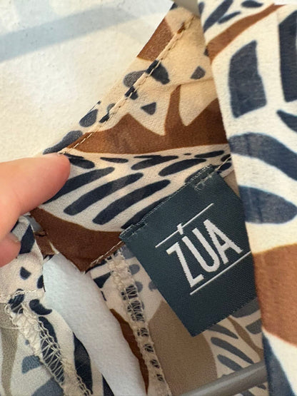 ZUA. Vestido midi estampado geometrico
