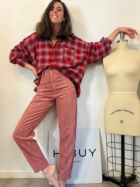 ISABEL MARANT ETOILE. Pantalón pana rosa . T 34