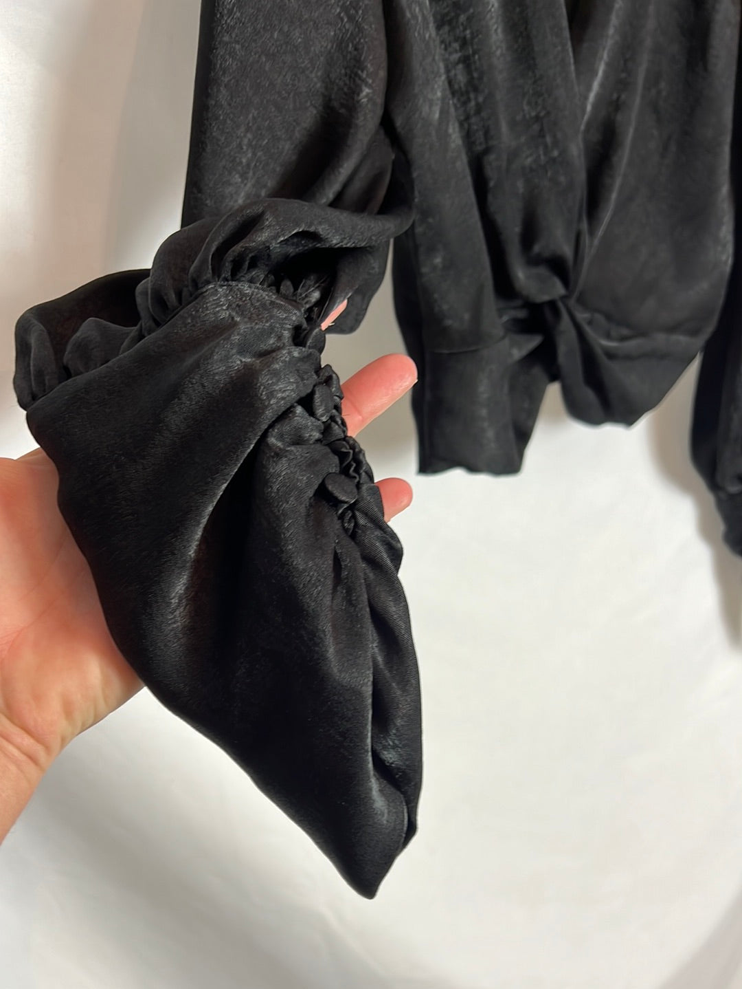 ZARA. Top textura negro nudo. T M