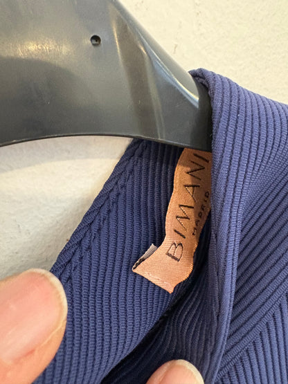 BIMANI. Vestido midi textura azul