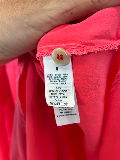 FORTE FORTE. Fuchsia silk midi dress. Size 0 (XS/S)