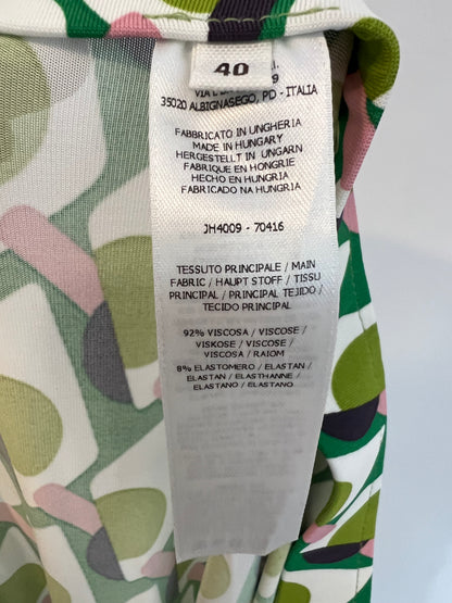 MALIPARMI. Pantalón punto elástico estampado retro. T 40 (M)