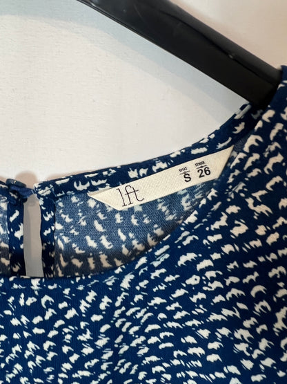 LEFTIES. Flowy blue printed dress. TS