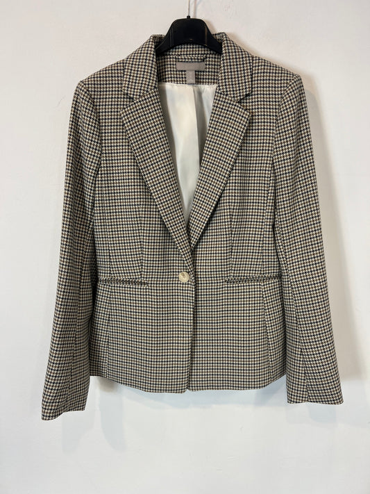 H&M. Blazer pata de gallo tonos azules y beiges. 38