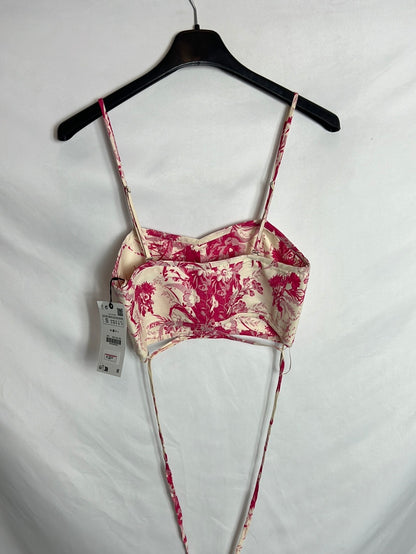 ZARA. Total look falda y top estampado. T S