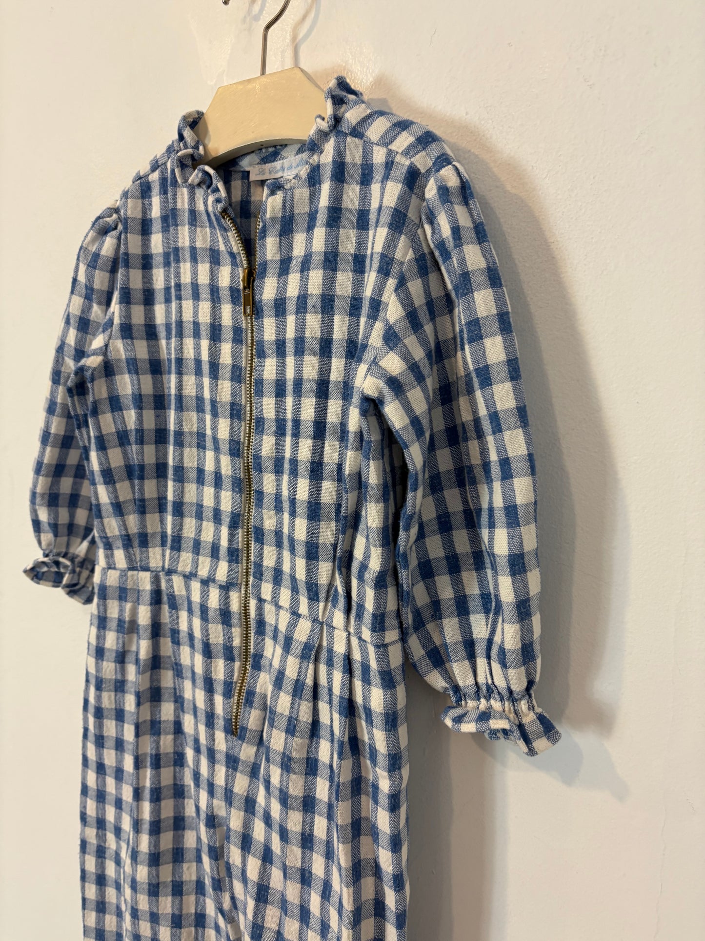 LA CASITA DE MITOS ROCA. Mono vichy azulón lino