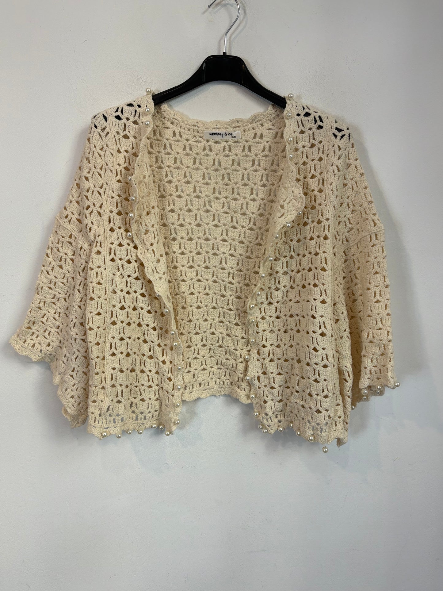 MEMORY & CO. Chaqueta croché perlas