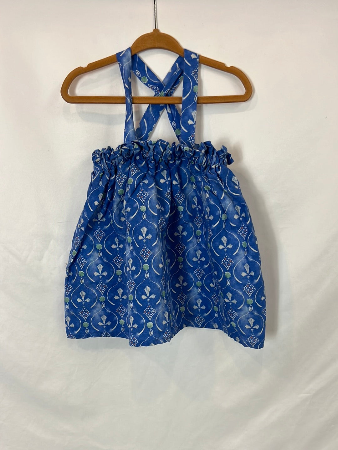 Pompom Bonnet. Short strap dress, size 4 years