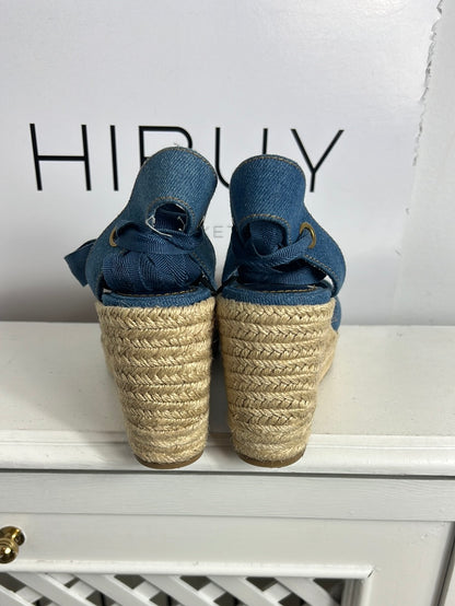 ZARA. Denim wedges. Size 40