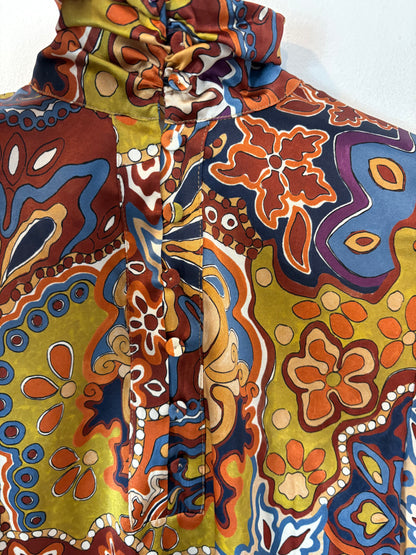 MOMONÍ. Blusa seda estampada