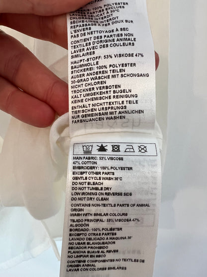 BA&amp;SH. Embroidered white blouse. T 1(S)