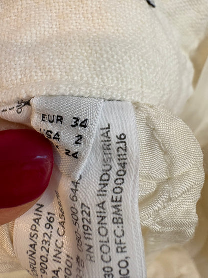 MASSIMO DUTTI Limited Edition. pantalón 100% lino en crudo