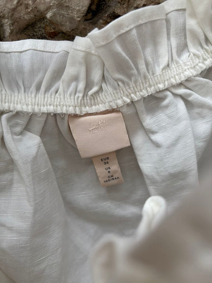 H&M. Top blanco escote barco