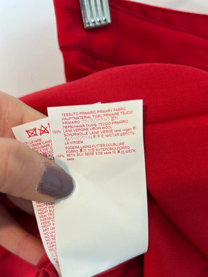 MARNI. Red pleated midi skirt. Size 36