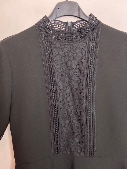 ZARA. Black dress with lace detail TM