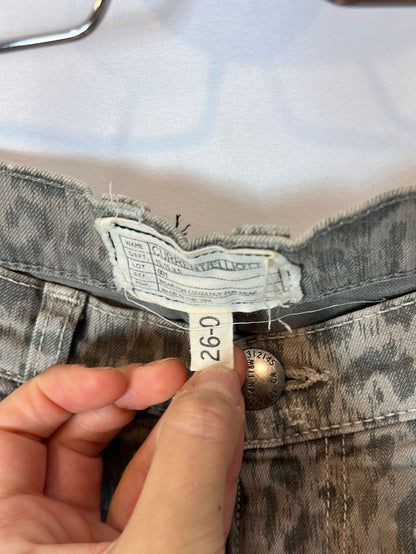 CURRENT ELLIOT. Pantalón corto denim animal print. T 26 (S/M)