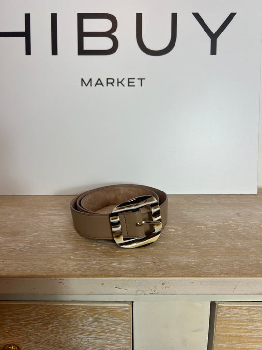 SCALPERS. Cinturón beige detalle hebilla. T 80