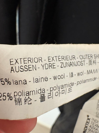 ZARA. Abrigo negro lana cuello pelo