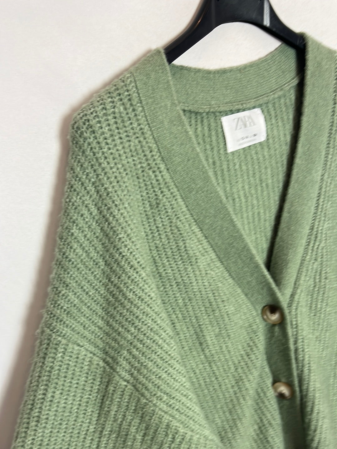 ZARA. Chaqueta  punto verde . T 13-14 años (M)