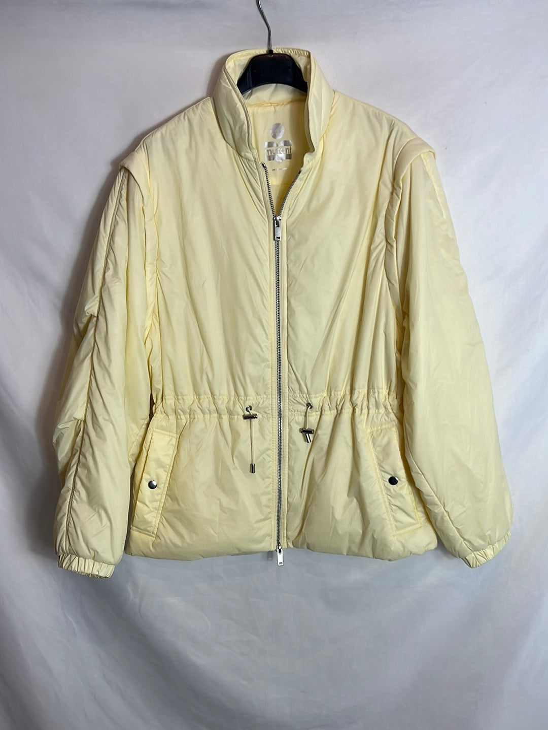 ISABEL MARANT. Plumas/ chaleco ligero amarillo pastel . T 34