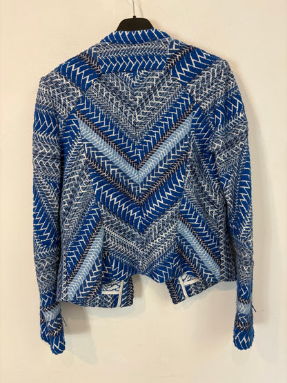 IRO. Chaqueta azul bordada
