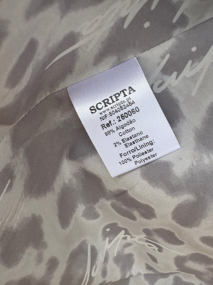 SCRIPTA. Gabardina larga gris claro