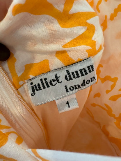 JULIET DUNN. Printed mandarin orange maxi dress. Size 1 (S/M)