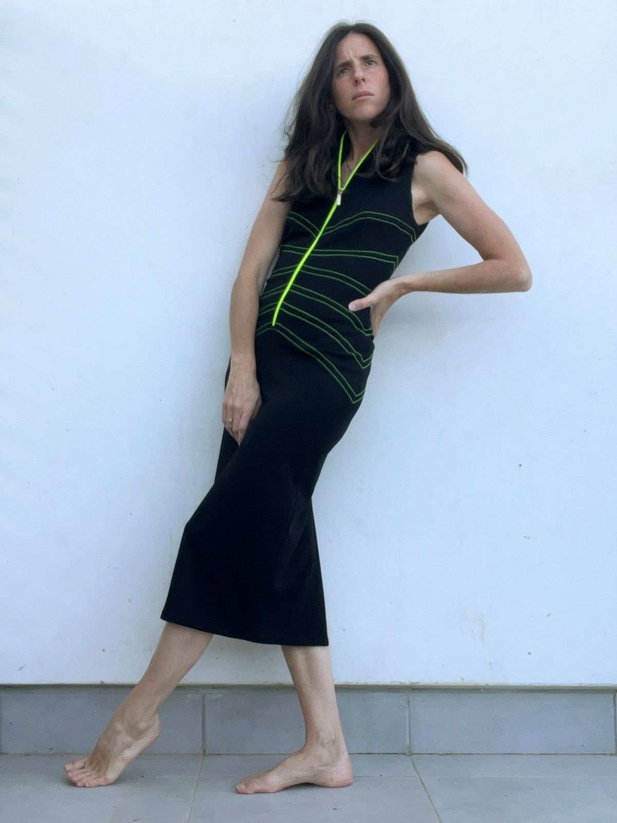 ZARA. Long brown dress TM