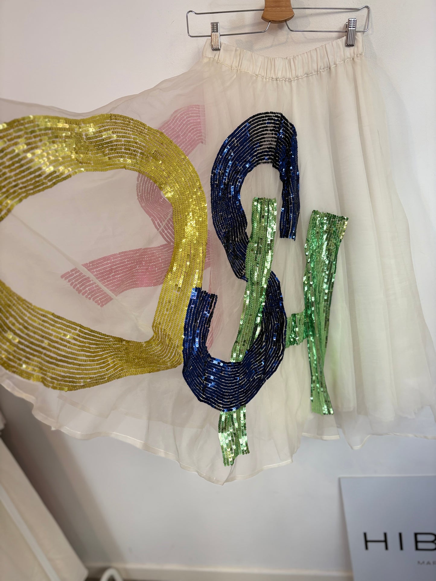 P.A.R.O.S.H. Falda midi tul lentejuelas