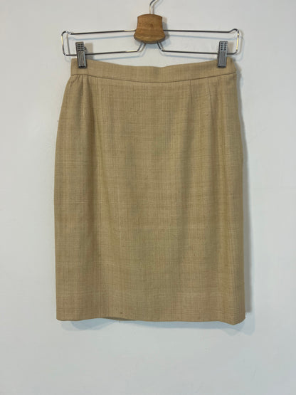 VALENTINO BOUTIQUE. Falda beige textura. T 10 ( XS)