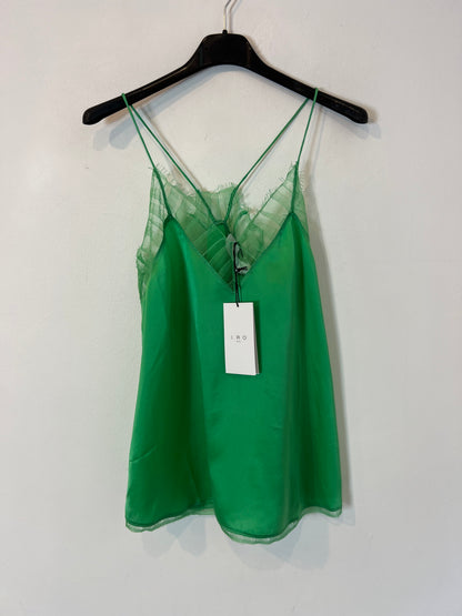 IRO. Top lencero verde seda T.34