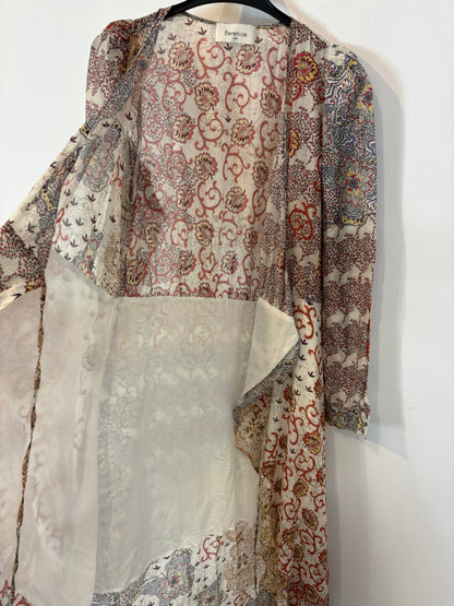 BERENICE. Vestido estampado con seda asimétrico