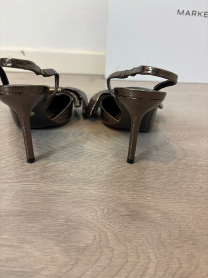 ZARA. Zapato tacón destalonado lazo. T 38