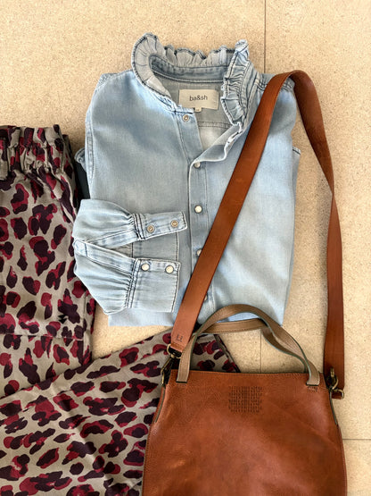 BEATRIZ FUREST. Bolso mediano piel doble sas