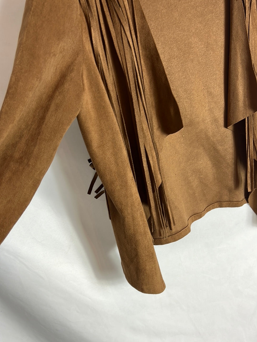 DODO. Chaqueta antelina flecos T.s/m