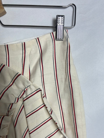 BA&SH. Falda corta beige rayas. T 1(S)